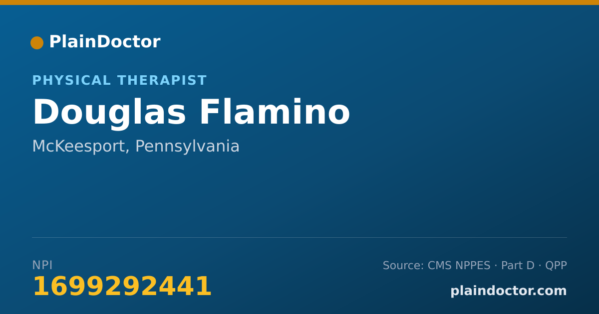 Shareable card for Douglas Flamino - Physical Therapist, McKeesport, PA