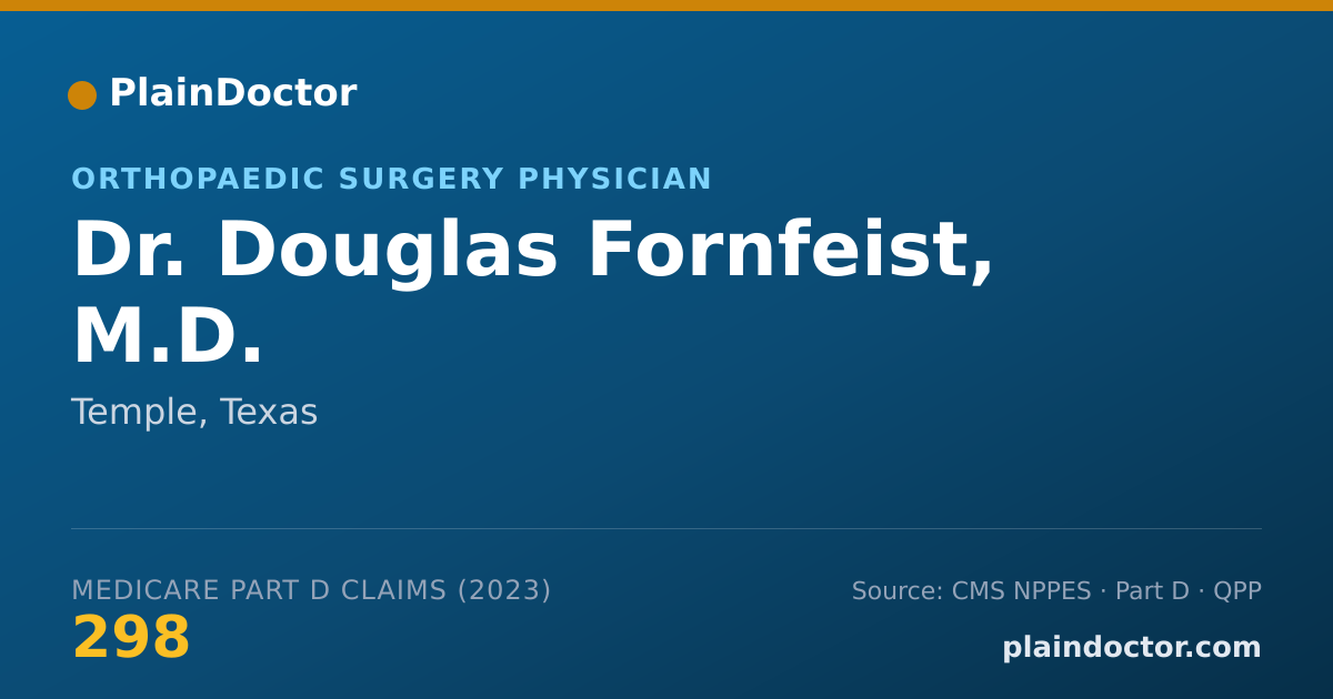 Shareable card for Douglas Fornfeist, M.D. - Orthopaedic Surgery Physician, Temple, TX