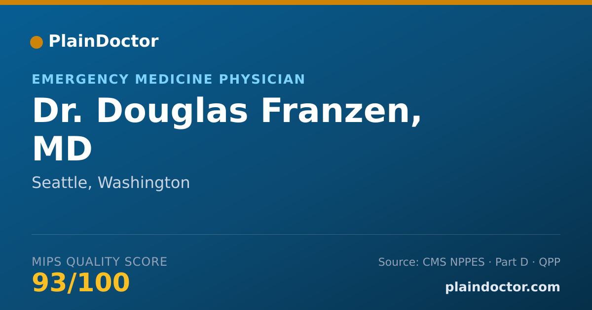 Shareable card for Douglas Franzen, MD - Emergency Medicine Physician, Seattle, WA