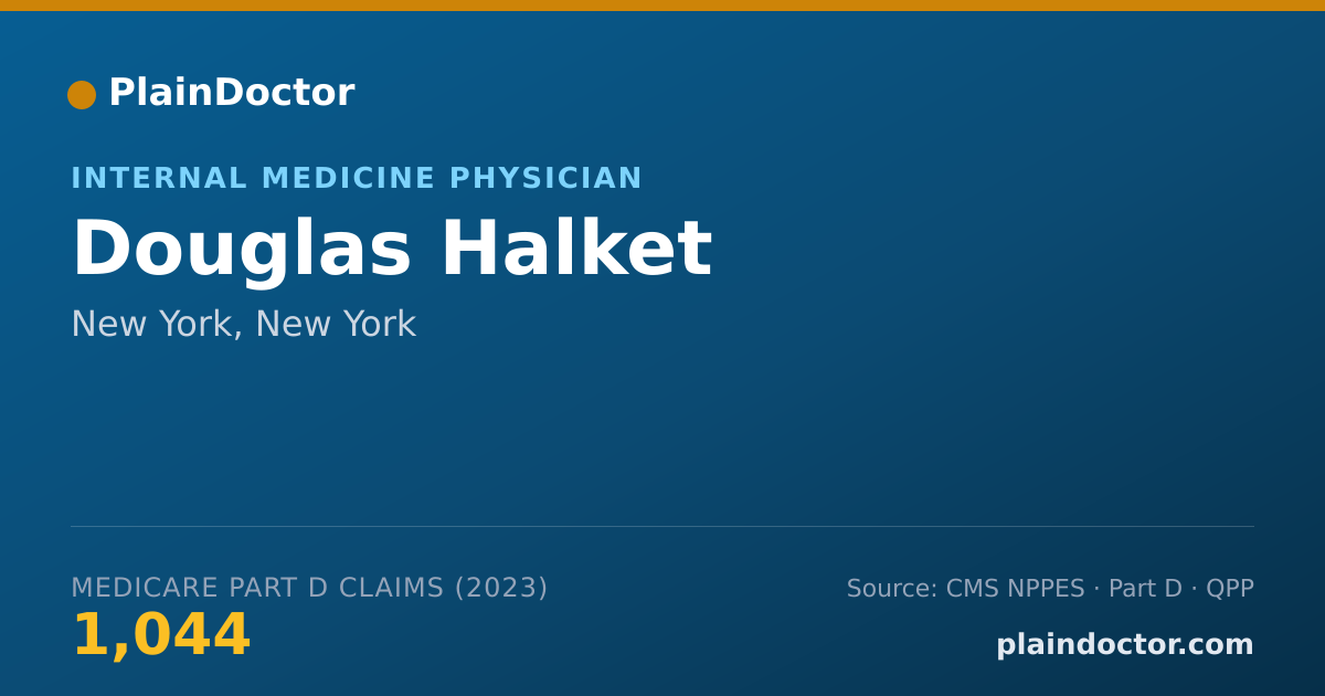 Shareable card for Douglas Halket - Internal Medicine Physician, New York, NY