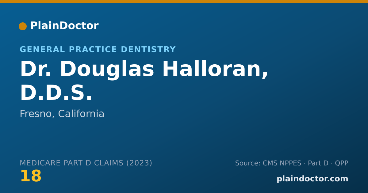Shareable card for Douglas Halloran, D.D.S. - General Practice Dentistry, Fresno, CA