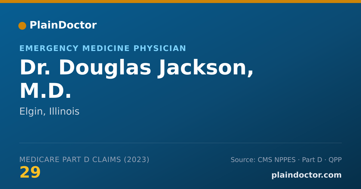 Shareable card for Douglas Jackson, M.D. - Emergency Medicine Physician, Elgin, IL