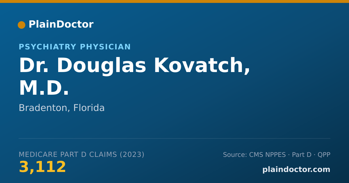 Shareable card for Douglas Kovatch, M.D. - Psychiatry Physician, Bradenton, FL