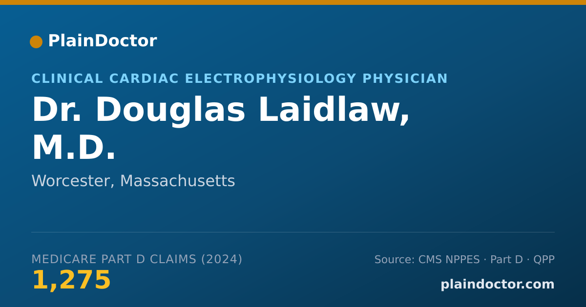 Shareable card for Douglas Laidlaw, M.D. - Clinical Cardiac Electrophysiology Physician, Worcester, MA