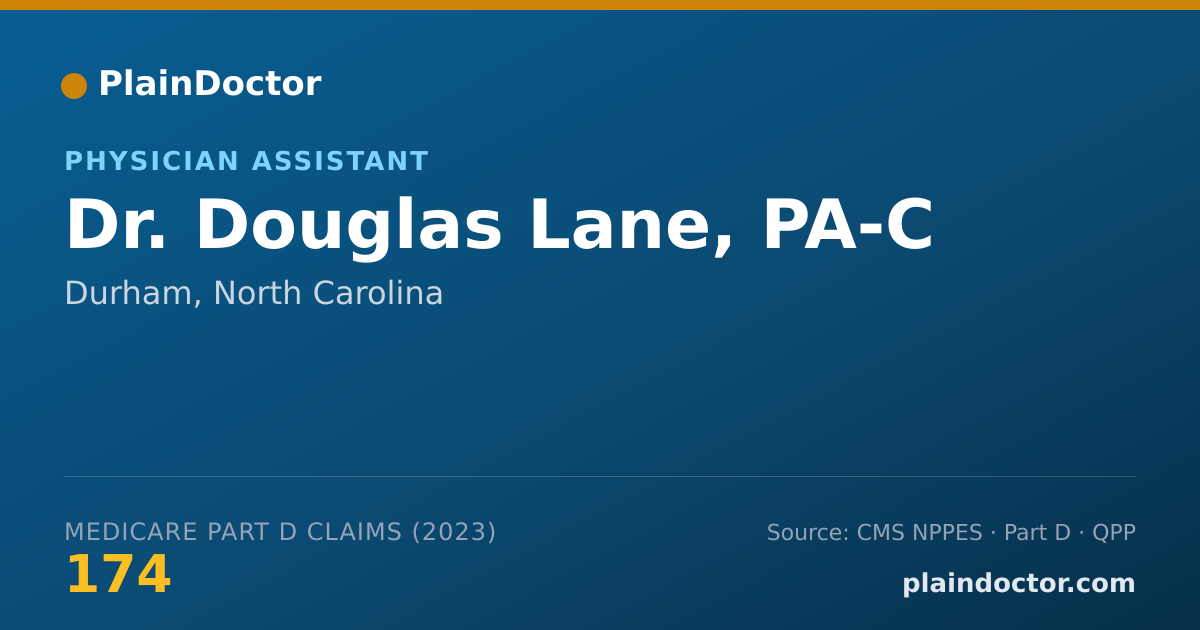 Shareable card for Douglas Lane, PA-C - Physician Assistant, Durham, NC
