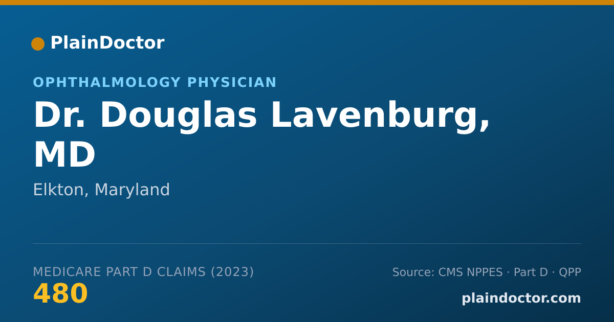 Shareable card for Douglas Lavenburg, MD - Ophthalmology Physician, Elkton, MD