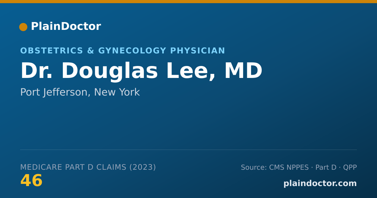 Shareable card for Douglas Lee, MD - Obstetrics & Gynecology Physician, Port Jefferson, NY