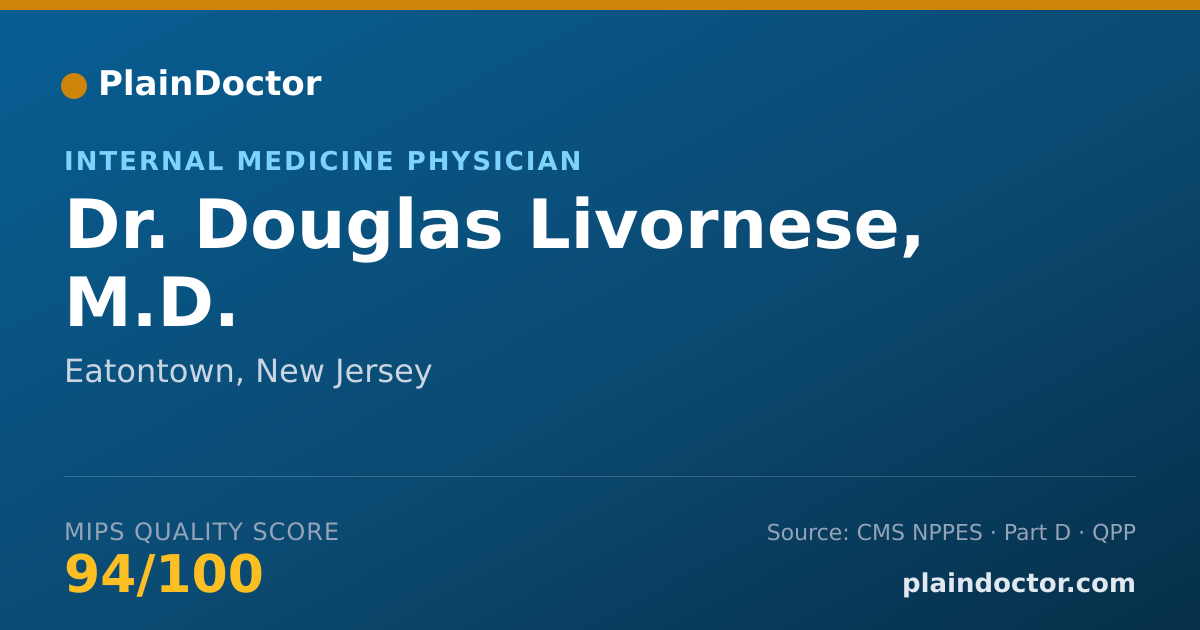 Shareable card for Douglas Livornese, M.D. - Internal Medicine Physician, Eatontown, NJ