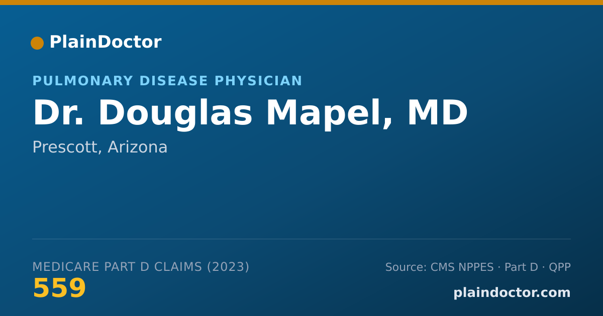 Shareable card for Douglas Mapel, MD - Pulmonary Disease Physician, Prescott, AZ