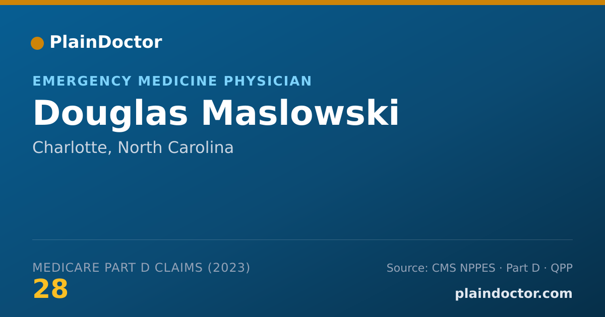 Shareable card for Douglas Maslowski - Emergency Medicine Physician, Charlotte, NC