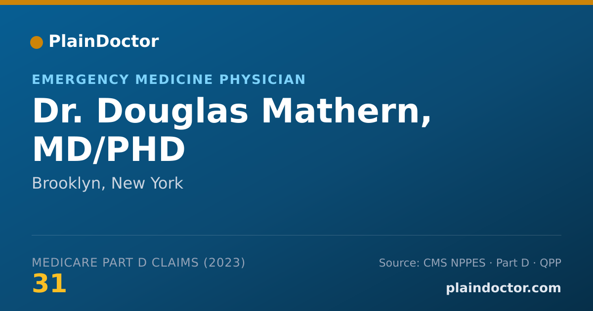 Shareable card for Douglas Mathern, MD/PHD - Emergency Medicine Physician, Brooklyn, NY
