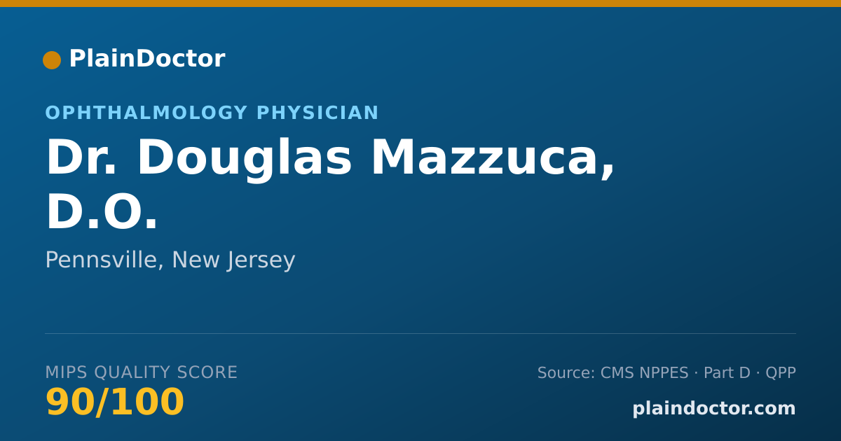 Shareable card for Douglas Mazzuca, D.O. - Ophthalmology Physician, Pennsville, NJ