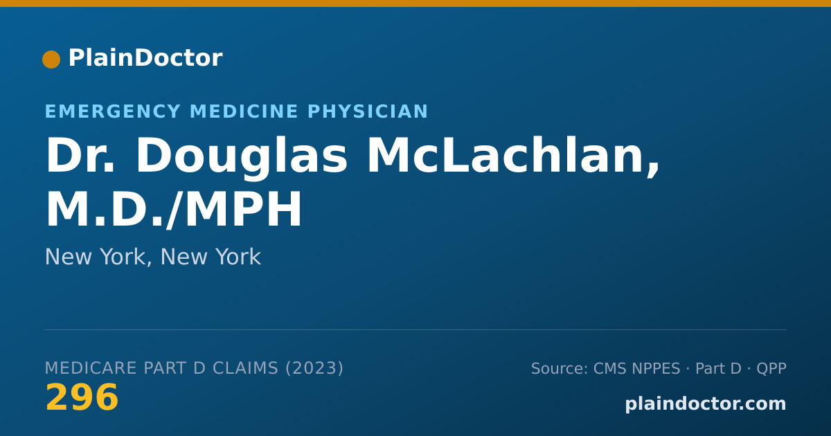 Shareable card for Douglas McLachlan, M.D./MPH - Emergency Medicine Physician, New York, NY