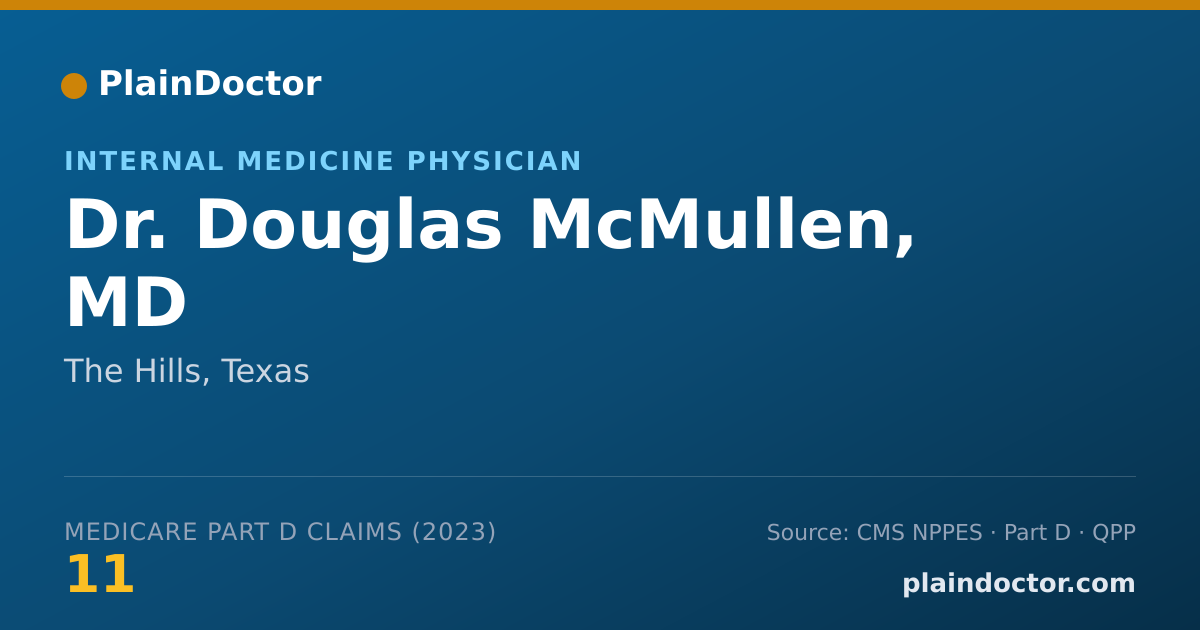 Shareable card for Douglas McMullen, MD - Internal Medicine Physician, The Hills, TX