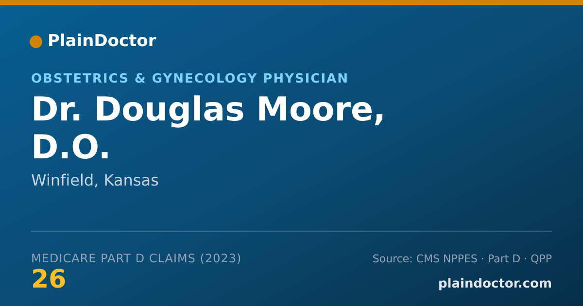 Shareable card for Douglas Moore, D.O. - Obstetrics & Gynecology Physician, Winfield, KS