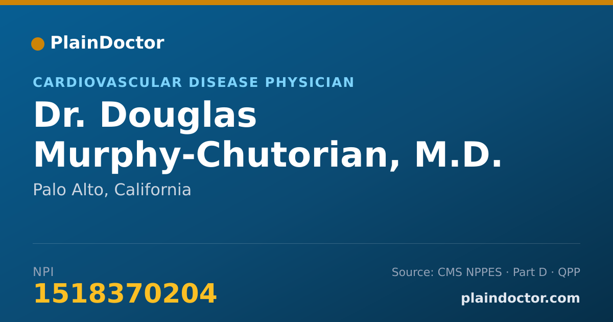 Shareable card for Douglas Murphy-Chutorian, M.D. - Cardiovascular Disease Physician, Palo Alto, CA