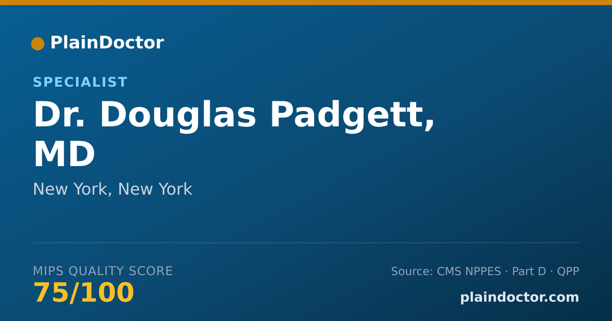 Shareable card for Douglas Padgett, MD - Specialist, New York, NY