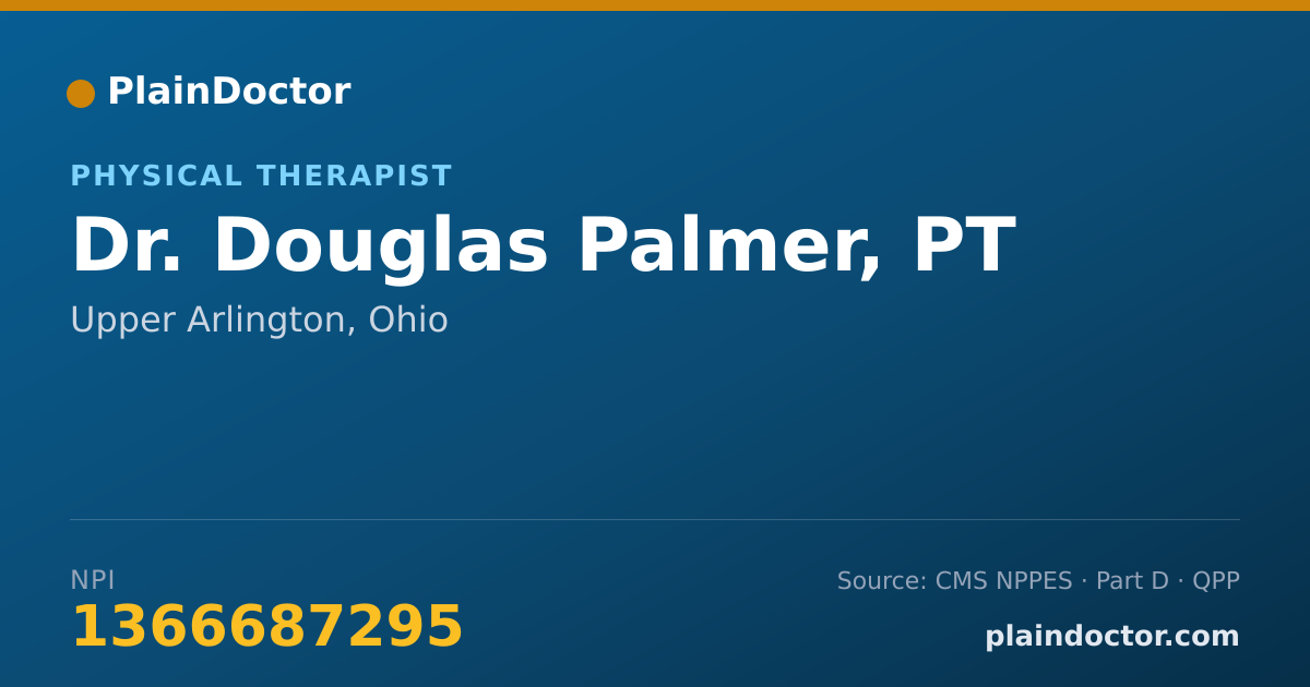 Shareable card for Douglas Palmer, PT - Physical Therapist, Upper Arlington, OH
