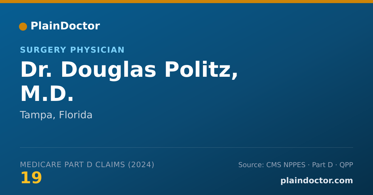 Shareable card for Douglas Politz, M.D. - Surgery Physician, Tampa, FL