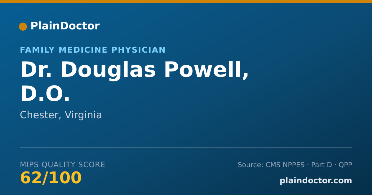 Shareable card for Douglas Powell, D.O. - Family Medicine Physician, Chester, VA