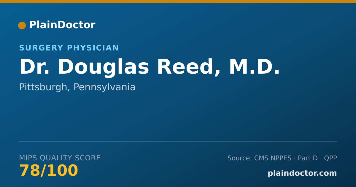 Shareable card for Douglas Reed, M.D. - Surgery Physician, Pittsburgh, PA