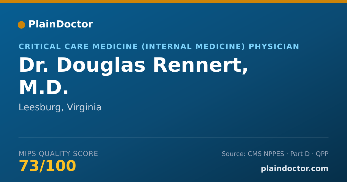Shareable card for Douglas Rennert, M.D. - Critical Care Medicine (Internal Medicine) Physician, Leesburg, VA