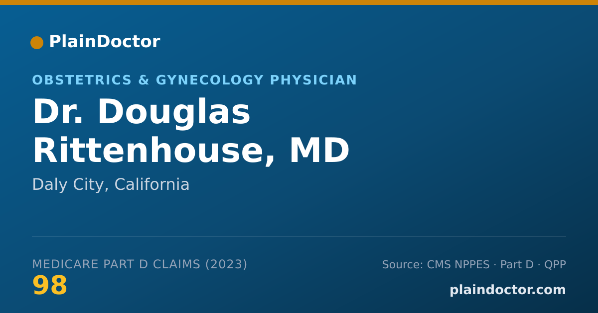 Shareable card for Douglas Rittenhouse, MD - Obstetrics & Gynecology Physician, Daly City, CA
