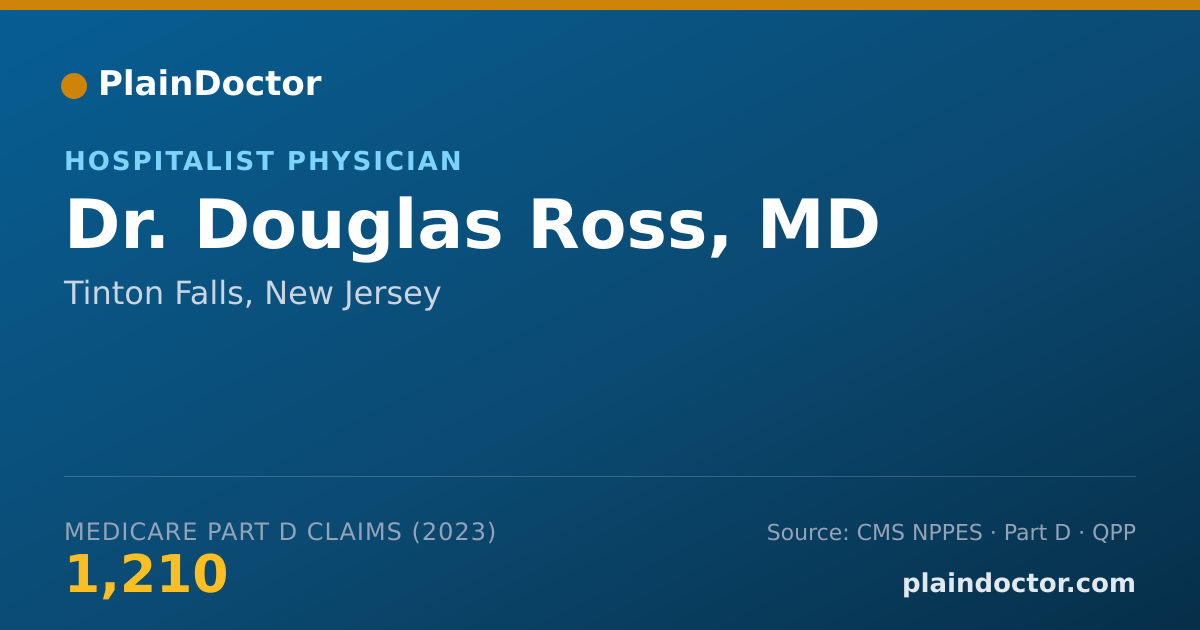 Shareable card for Douglas Ross, MD - Hospitalist Physician, Tinton Falls, NJ