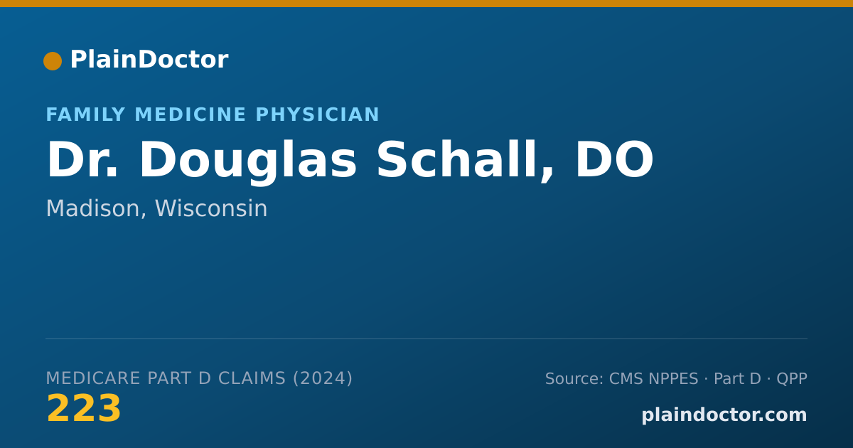 Shareable card for Douglas Schall, DO - Family Medicine Physician, Madison, WI