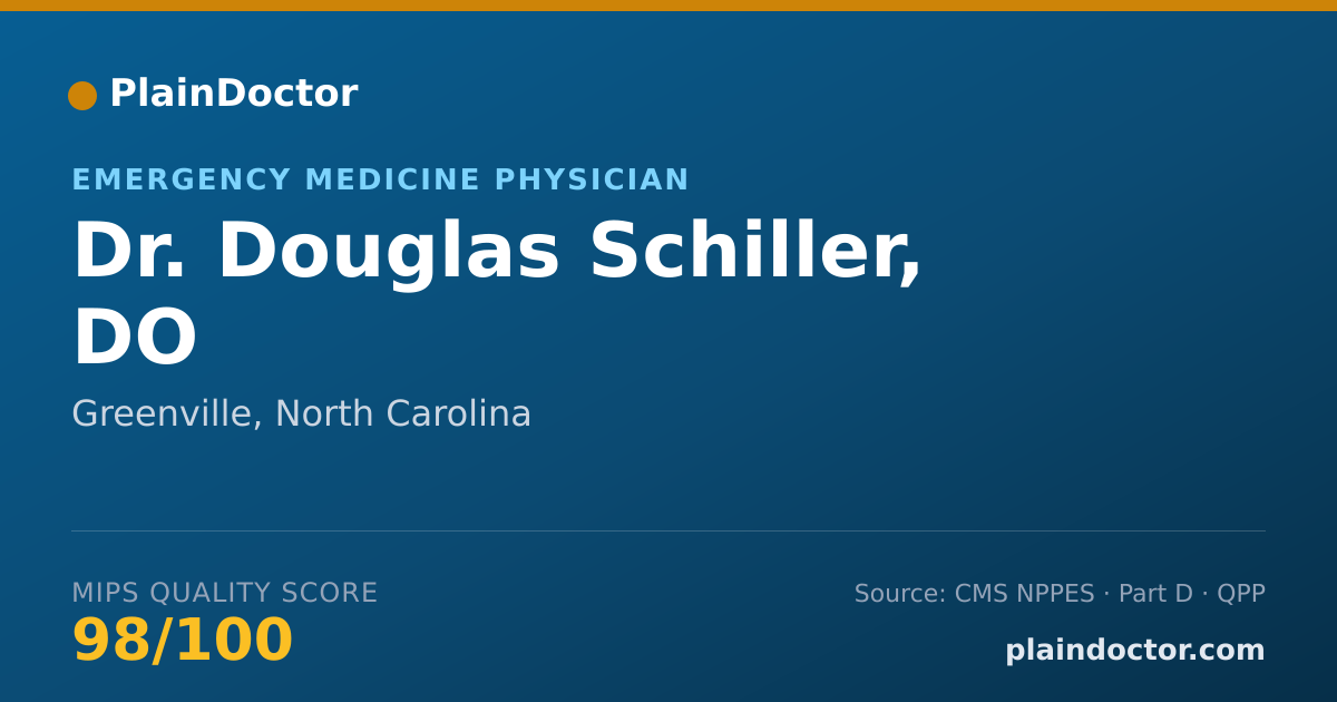Shareable card for Douglas Schiller, DO - Emergency Medicine Physician, Greenville, NC