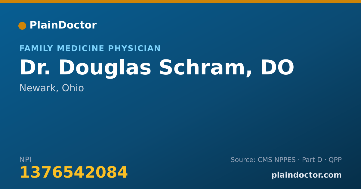 Shareable card for Douglas Schram, DO - Family Medicine Physician, Newark, OH