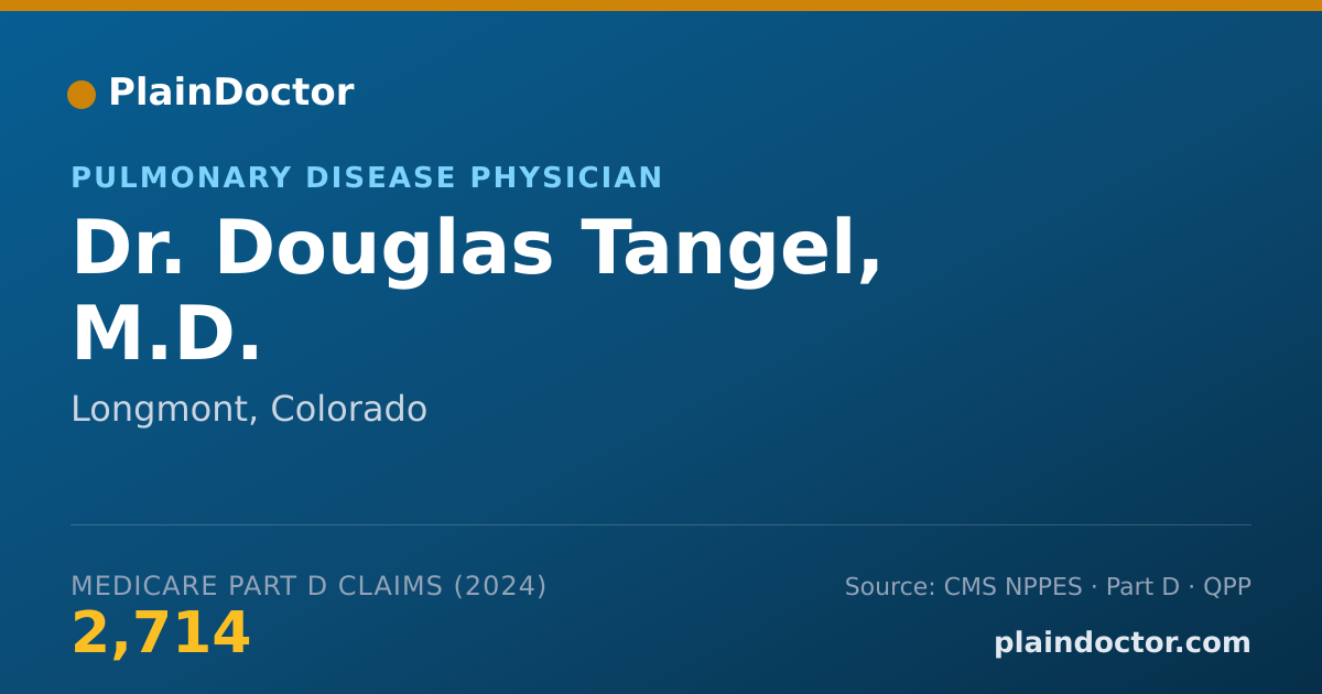 Shareable card for Douglas Tangel, M.D. - Critical Care Medicine (Internal Medicine) Physician, Longmont, CO