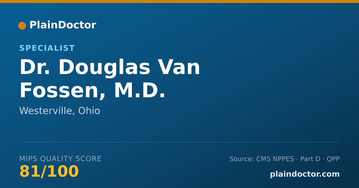 Shareable card for Douglas Van Fossen, M.D. - Specialist, Westerville, OH