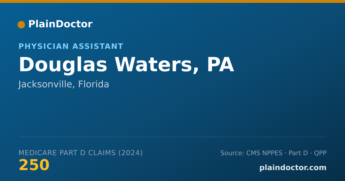 Shareable card for Douglas Waters, PA - Physician Assistant, Jacksonville, FL