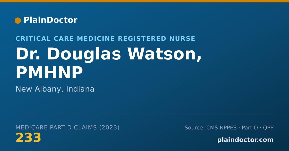 Shareable card for Douglas Watson, PMHNP - Critical Care Medicine Registered Nurse, New Albany, IN