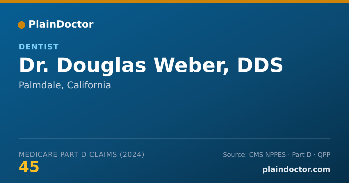 Shareable card for Douglas Weber, DDS - Dentist, Palmdale, CA
