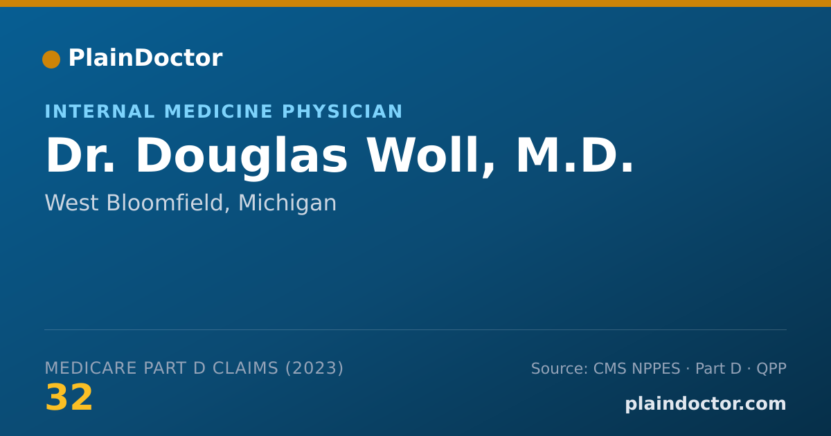 Shareable card for Douglas Woll, M.D. - Internal Medicine Physician, West Bloomfield, MI