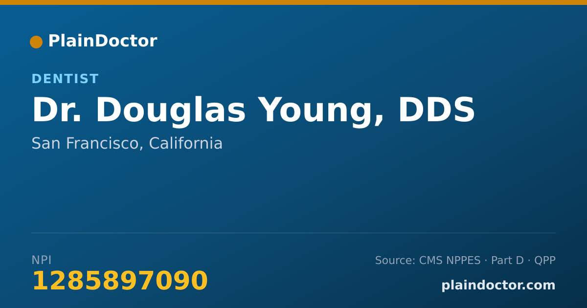 Shareable card for Douglas Young, DDS - Dentist, San Francisco, CA