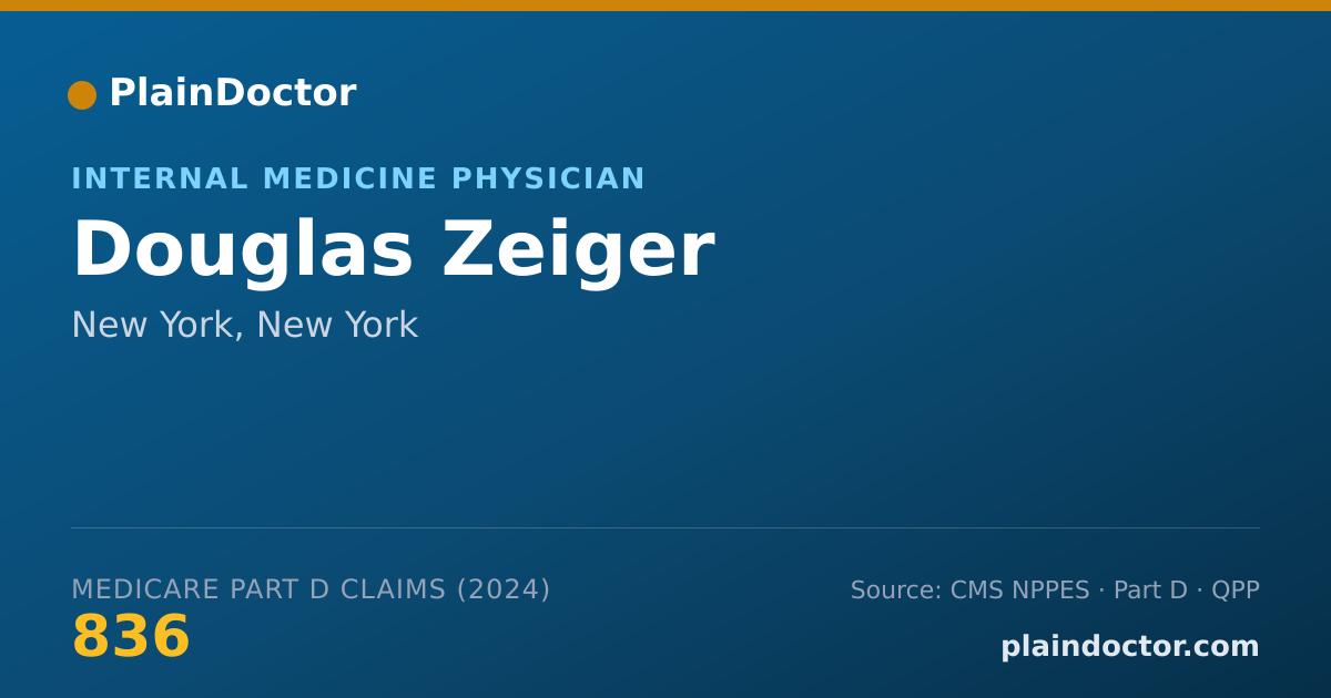 Shareable card for Douglas Zeiger - Internal Medicine Physician, New York, NY
