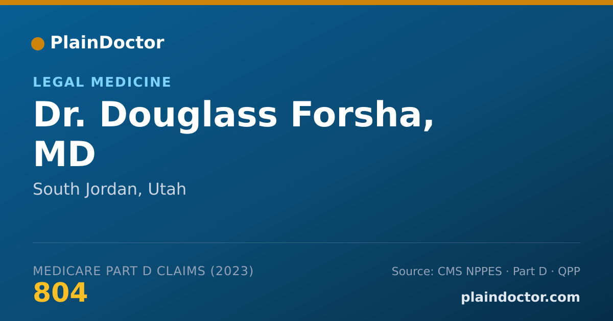 Shareable card for Douglass Forsha, MD - Legal Medicine, South Jordan, UT