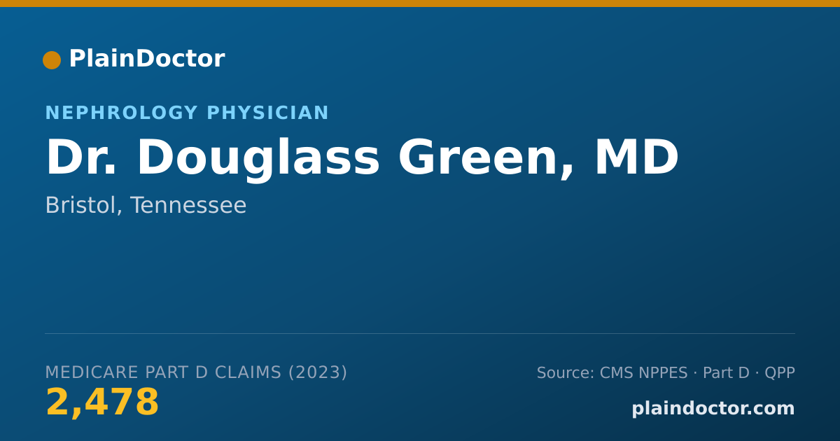 Shareable card for Douglass Green, MD - Nephrology Physician, Bristol, TN