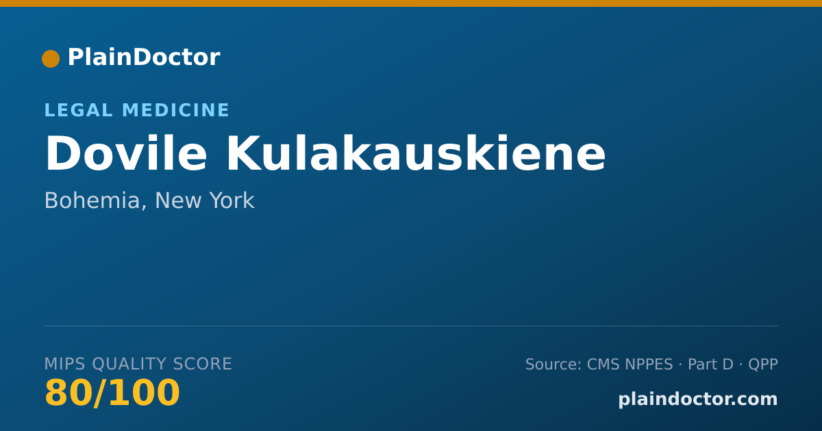 Shareable card for Dovile Kulakauskiene - Legal Medicine, Bohemia, NY