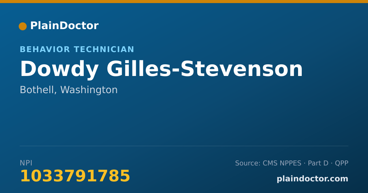 Shareable card for Dowdy Gilles-Stevenson - Behavior Technician, Bothell, WA