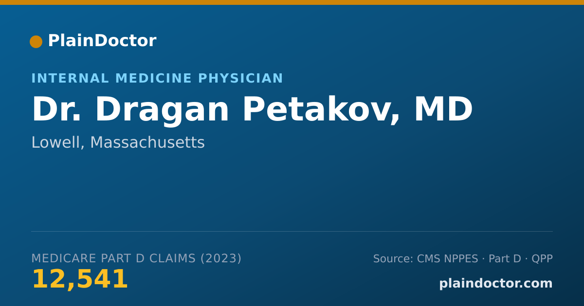 Shareable card for Dragan Petakov, MD - Internal Medicine Physician, Lowell, MA