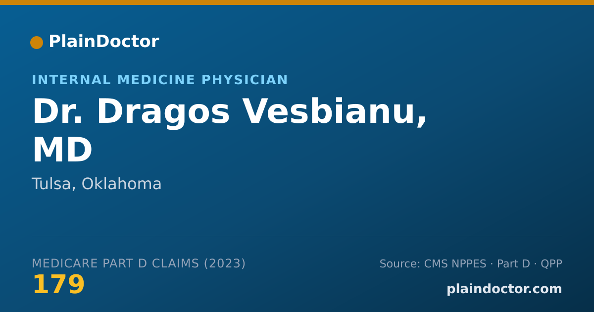 Shareable card for Dragos Vesbianu, MD - Internal Medicine Physician, Tulsa, OK