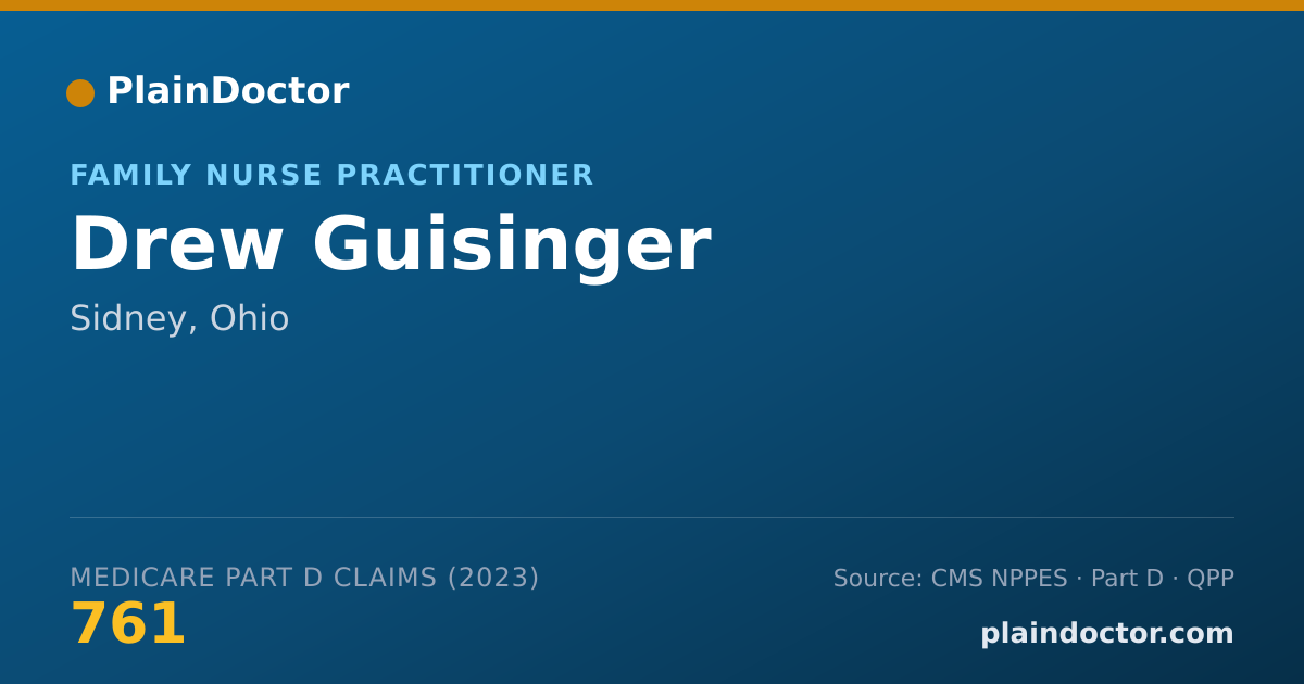 Shareable card for Drew Guisinger - Family Nurse Practitioner, Sidney, OH