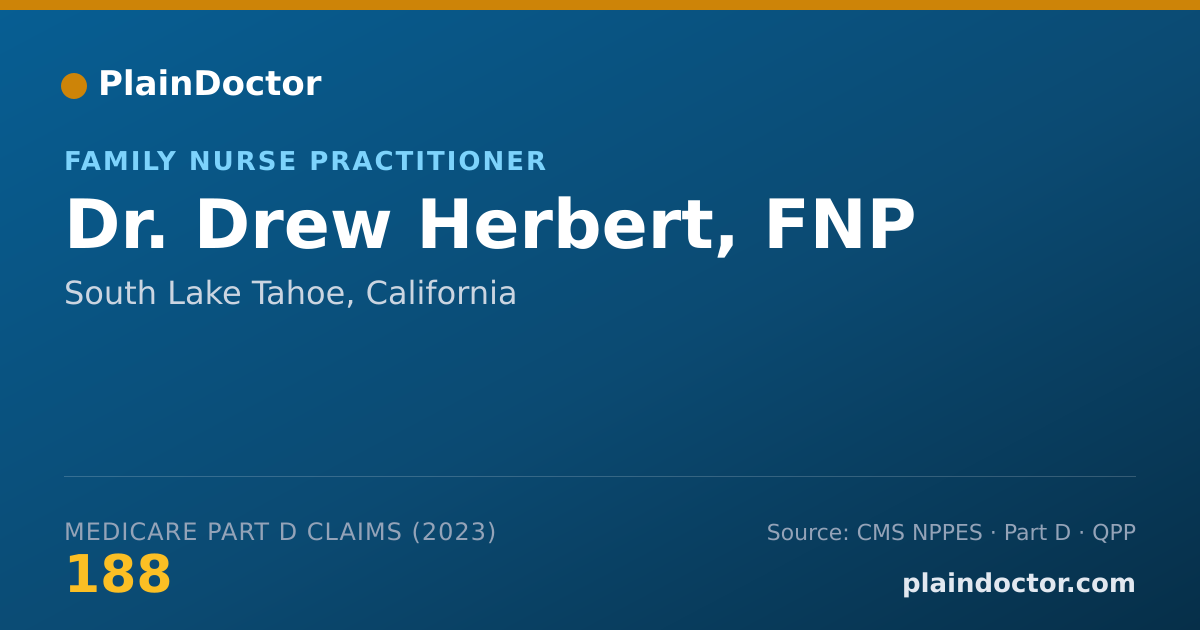 Shareable card for Drew Herbert, FNP - Family Nurse Practitioner, South Lake Tahoe, CA