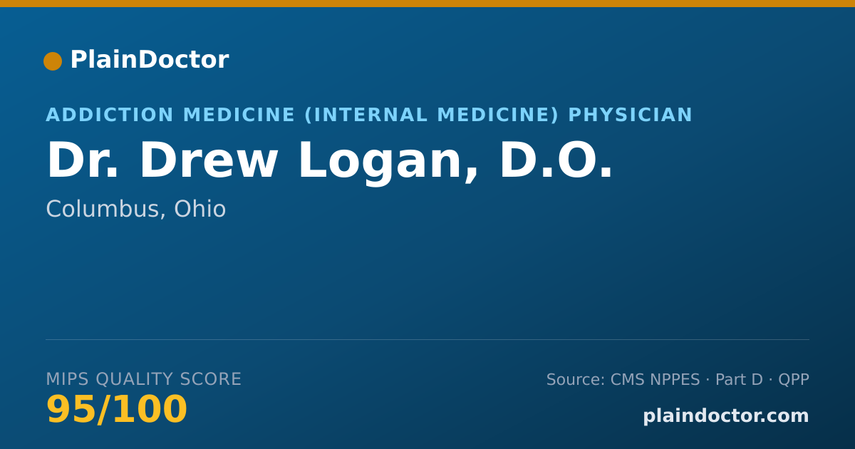 Shareable card for Drew Logan, D.O. - Addiction Medicine (Internal Medicine) Physician, Columbus, OH