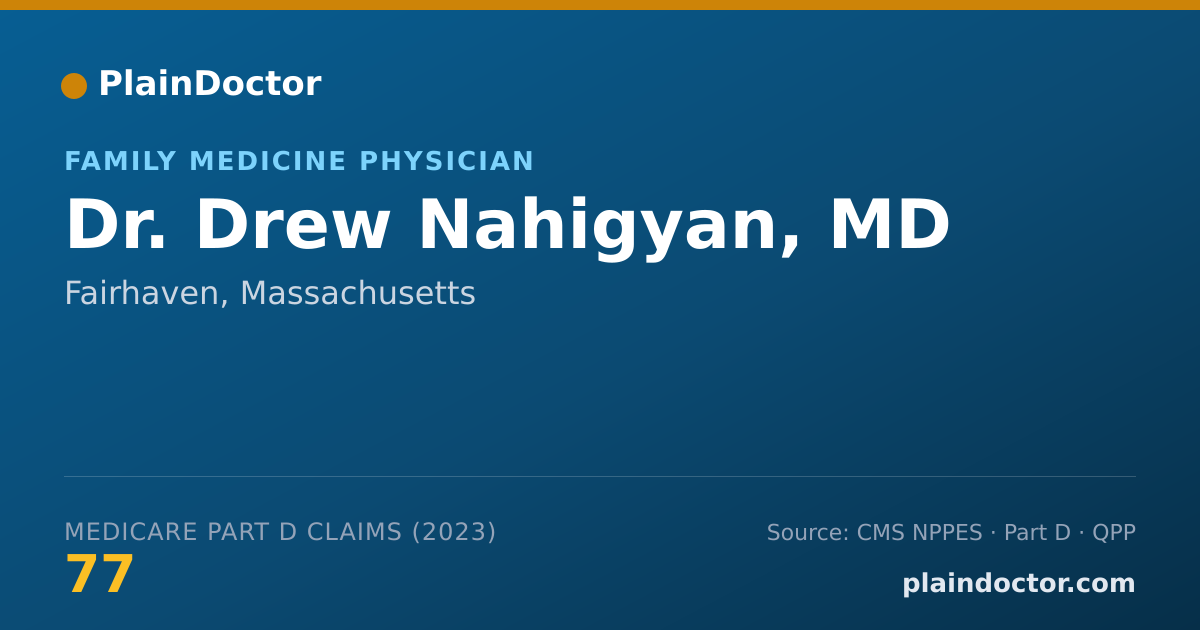 Shareable card for Drew Nahigyan, MD - Family Medicine Physician, Fairhaven, MA