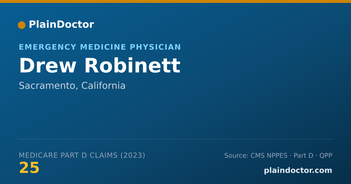 Shareable card for Drew Robinett - Emergency Medicine Physician, Sacramento, CA